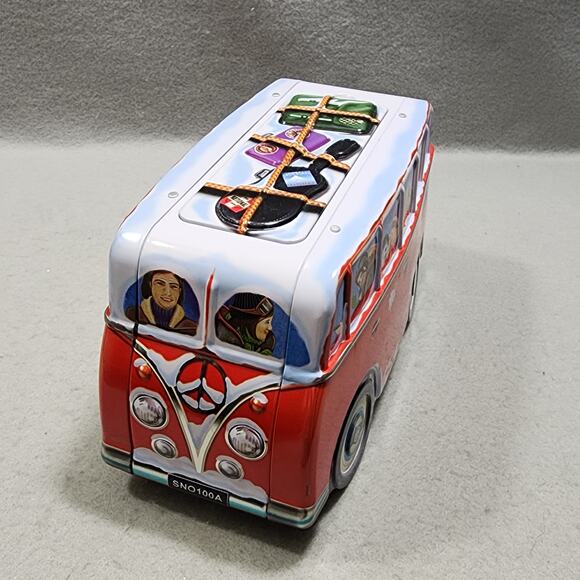 Classic Volkswagen VW Microbus CamperVan Biscuit Storage Tin Novelty Collectible - Picture 2 of 11